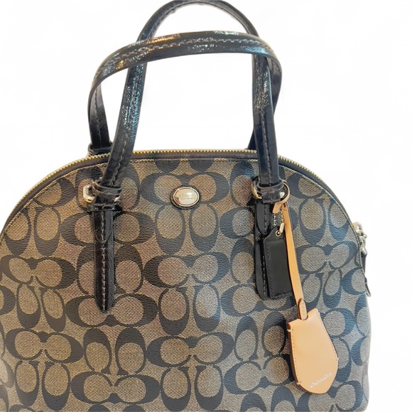 COACH F24606 Peyton Dome Signature Satchel w/ Detachable Crossbody Strap - Picture 5 of 11